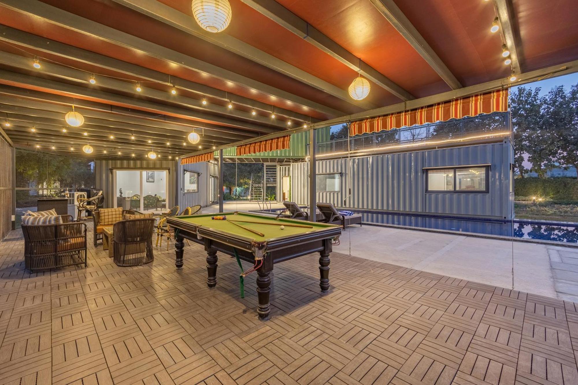 فيلا Elivaas Hidden Oasis 4Bhk With Pool, Mud House & Container House Dhauj المظهر الخارجي الصورة